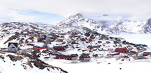 City view of Tassilaq on Ammassalik island, Greenland